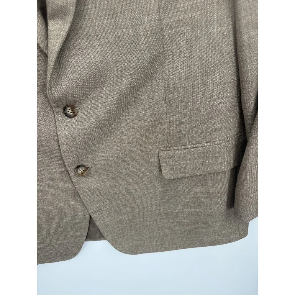 Lauren Ralph Lauren Black Label Men's Rayon Linen Blend Beige Sportcoat, 48 Reg